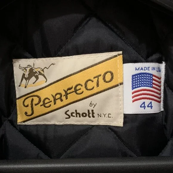 Sold - Schott Perfecto 613S Steerhide Leather Jacket US Mens Size 44 - One Star - Picture 4 of 7